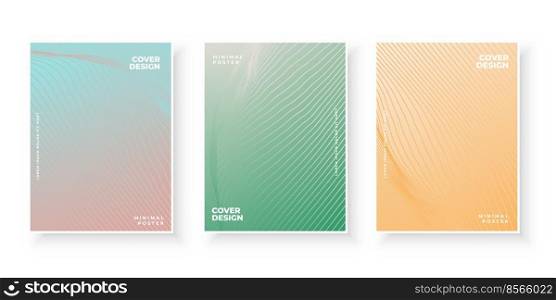 Colorful gradient minimal abstract covers design set vector