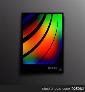 Colorful gradient rainbow design for flyer, poster, brochure cover, background, typography or other printing products. Vector illustration.. Colorful gradient rainbow design for flyer, poster, brochure cover, background, typography or other printing products. Vector illustration