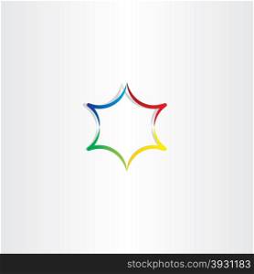 colorful gradient star logo vector icon design element