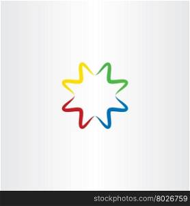 colorful gradient star vector icon logo symbol