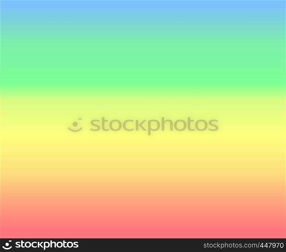 Colorful gradient texture of yellow, light green, soft blue, red, and orange colors. Can be used as wallpaper, background, backdrop, image montage for product display, etc. Vector illustration, EPS10.