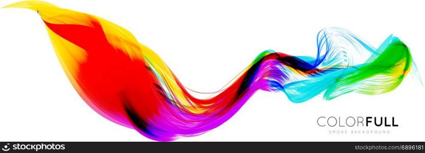 Colorful gradient wave of rainbow color on a white background. Colorful gradient wave of rainbow color on a white background. Vector illustration