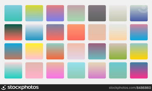 colorful gradients in different color themes and shades big set