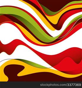 Colorful graphic with designed abstract shapes