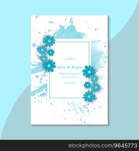 Colorful greeting wedding invitation card set Vector Image