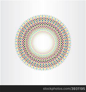 colorful halftone squares circle abstract background vector element