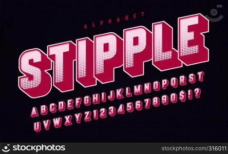 Colorful halftone styled vector uppercase letters, alphabet, typeface, font typography. Colorful halftone styled vector uppercase letters, alphabet, typ