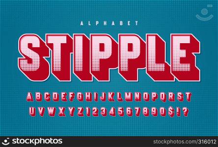 Colorful halftone styled vector uppercase letters, alphabet, typeface, font typography. Colorful halftone styled vector uppercase letters, alphabet, typ