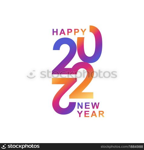 colorful Happy new year design 2022 vector, Colored cover of card for 2022. Template with web banner, poster, card, greeting for social networks and media