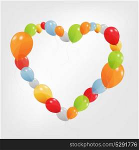 Colorful Heart from balloons. Vector Illustration. EPS10. Colorful Heart from balloons. Vector Illustration.