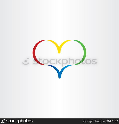 colorful heart logo vector symbol love valentine icon sign