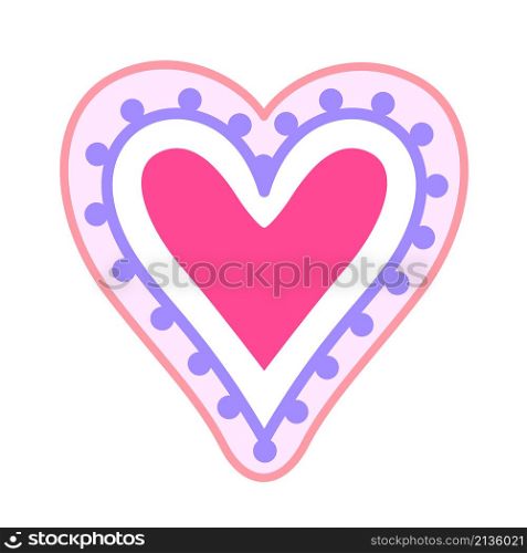 Colorful heart shape design. Valentine symbol vector illustration