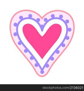 Colorful heart shape design. Valentine symbol vector illustration