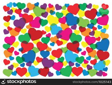 colorful hearts background vector illustration