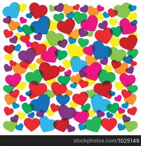 colorful hearts background vector illustration