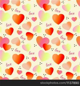 Colorful hearts seamless pattern. Love and Valentine concept.
