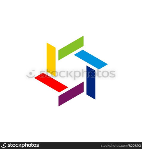 Colorful Hexagon Ornamental Logo Template Illustration Design. Vector EPS 10.