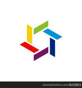 Colorful Hexagon Ornamental Logo Template Illustration Design. Vector EPS 10.