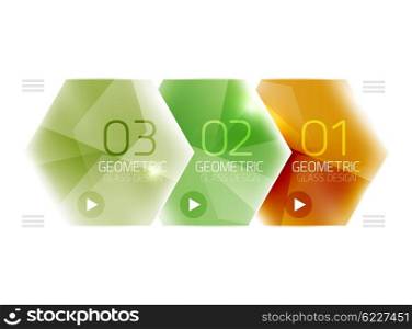 Colorful hexagon web box. Colorful hexagon web box. Glossy abstract geometric background