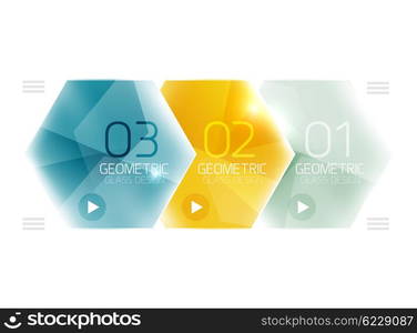 Colorful hexagon web box. Colorful hexagon web box. Glossy abstract geometric background