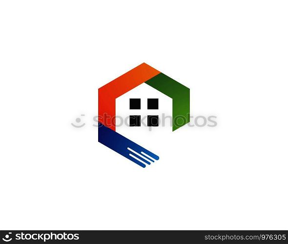 Colorful home vector logo template