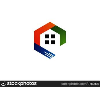 Colorful home vector logo template