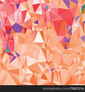 colorful illustration with abstract crystal red background