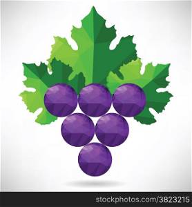 colorful illustration with abstract grapes on white background