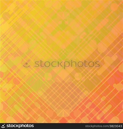 colorful illustration with abstract orange background