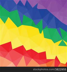 colorful illustration with abstract polygonal background