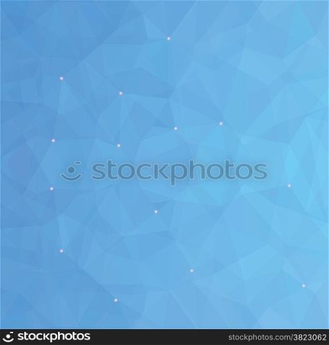 colorful illustration with blue abstract polygonal background