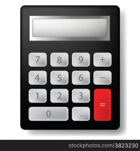 colorful illustration with calculator on white background
