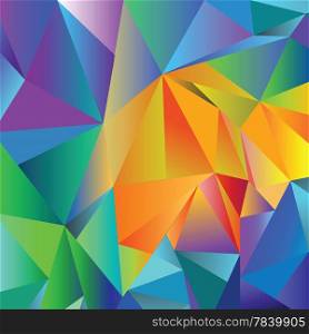 colorful illustration with crystal background for your design