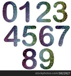 colorful illustration with numbers on white background