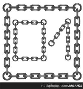 colorful illustration with steel chain numbers on a white background for your design