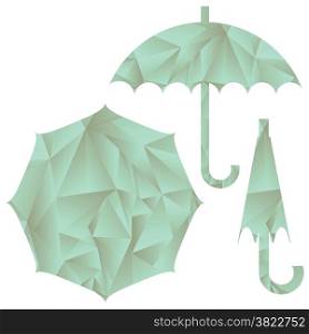 colorful illustration with umbrella set on white background