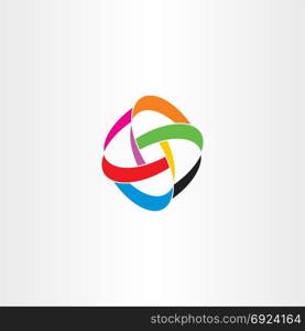 colorful knot abstract logo business