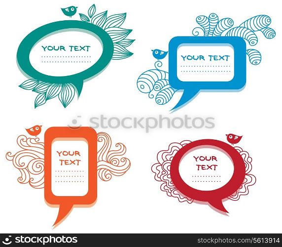 Colorful labels/speech bubbles set