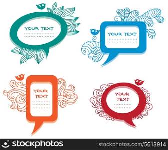 Colorful labels/speech bubbles set