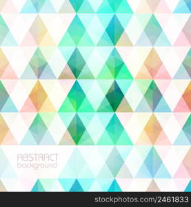 Colorful light mosaic grid background with triangular and diamond crystal shapes in geometric style vector illustration. Colorful Light Mosaic Grid Background
