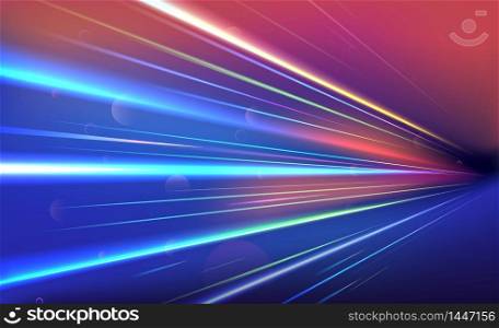Colorful light rays. Vector