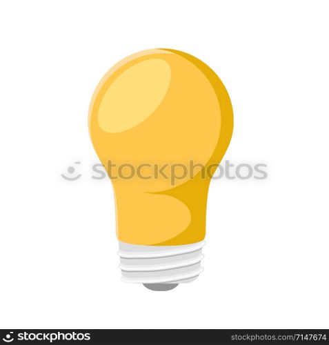 Colorful lightbulb icon on white, stock vector illustration