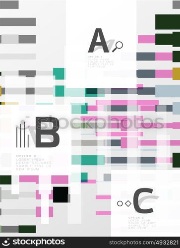 Colorful lines, rectangles and stripes with option infographics. Colorful lines, rectangles and stripes with option infographics, abstract background