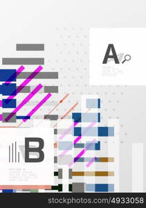 Colorful lines, rectangles and stripes with option infographics. Colorful lines, rectangles and stripes with option infographics, abstract background