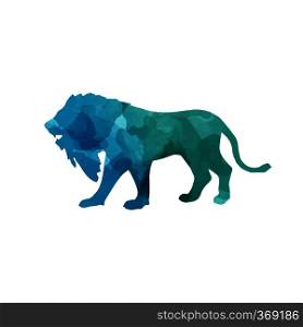 colorful lion watercolor theme vector