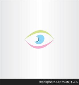 colorful logo abstract human eye icon symbol