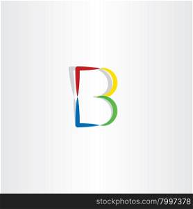 colorful logo b letter b symbol vector icon design