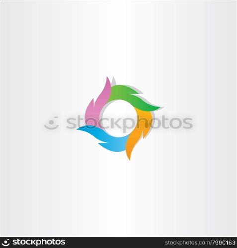 colorful logo circle wave business icon sign design