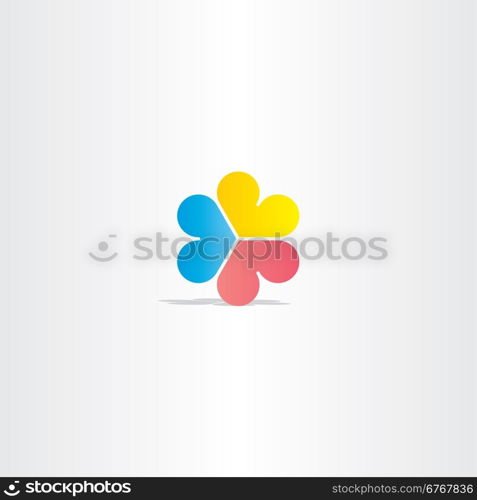 colorful logo heart circle love sign symbol