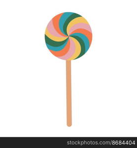 Colorful lollipop on a white background. Vector illustration in a flat style. Colorful lollipop on a white background. Vector illustration in a flat style.